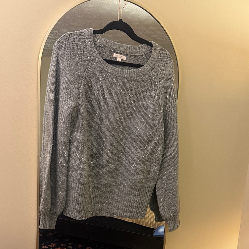 LC Lauren Conrad Shimmering Silver Sweater